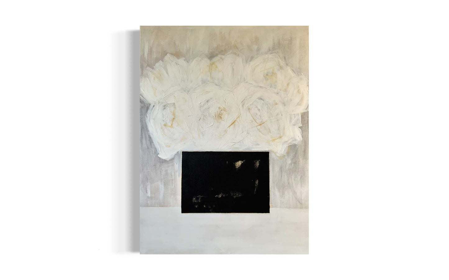 BLACK VASE & ROSES - FRAMED