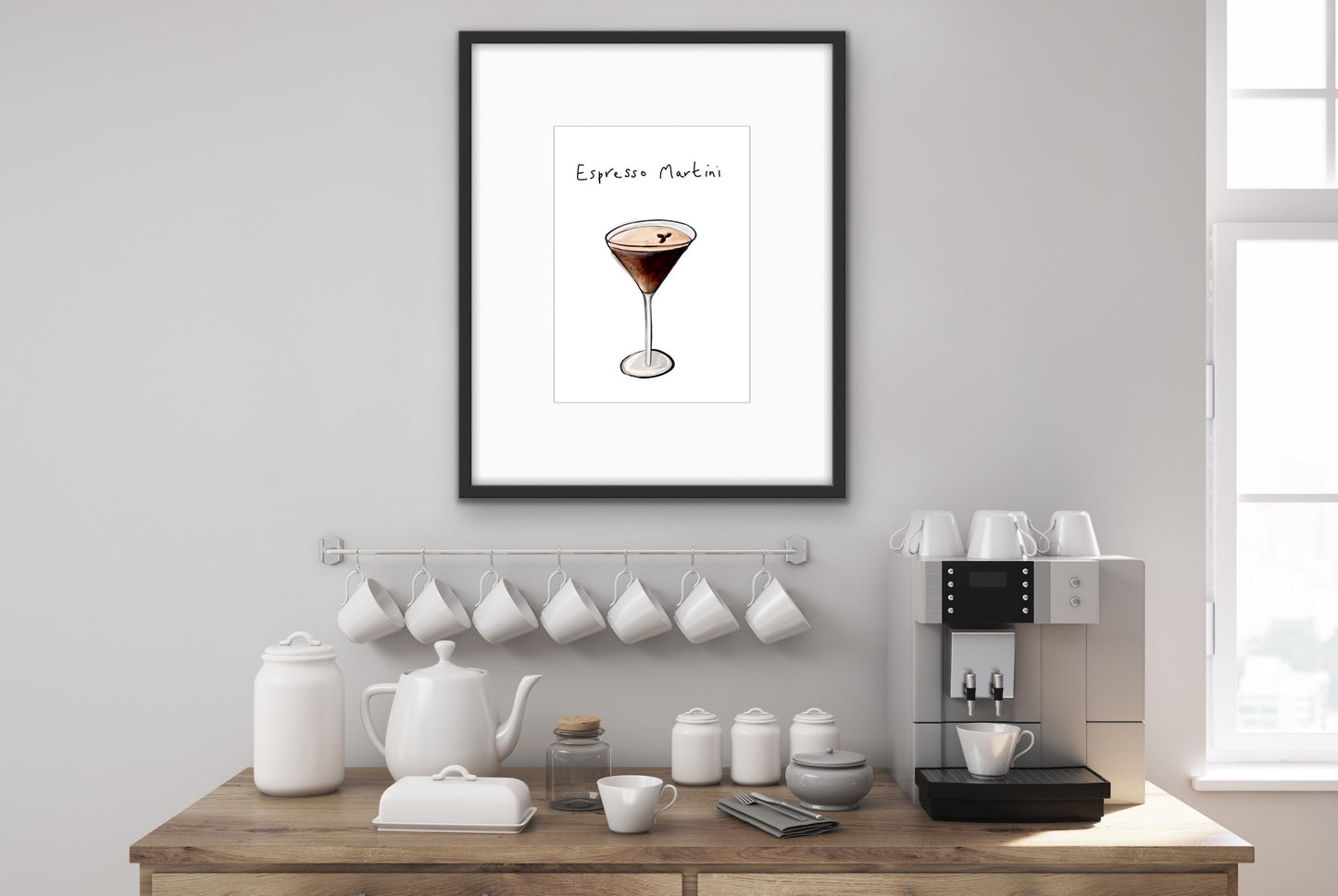 ESPRESSO MARTINI - Line Drawing Cocktail Illustration