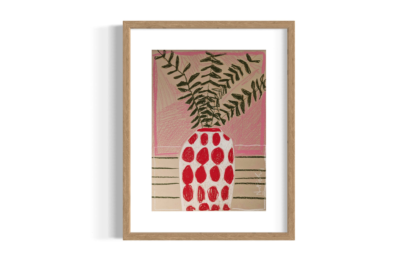 Red Pokka Dot Vase - Original