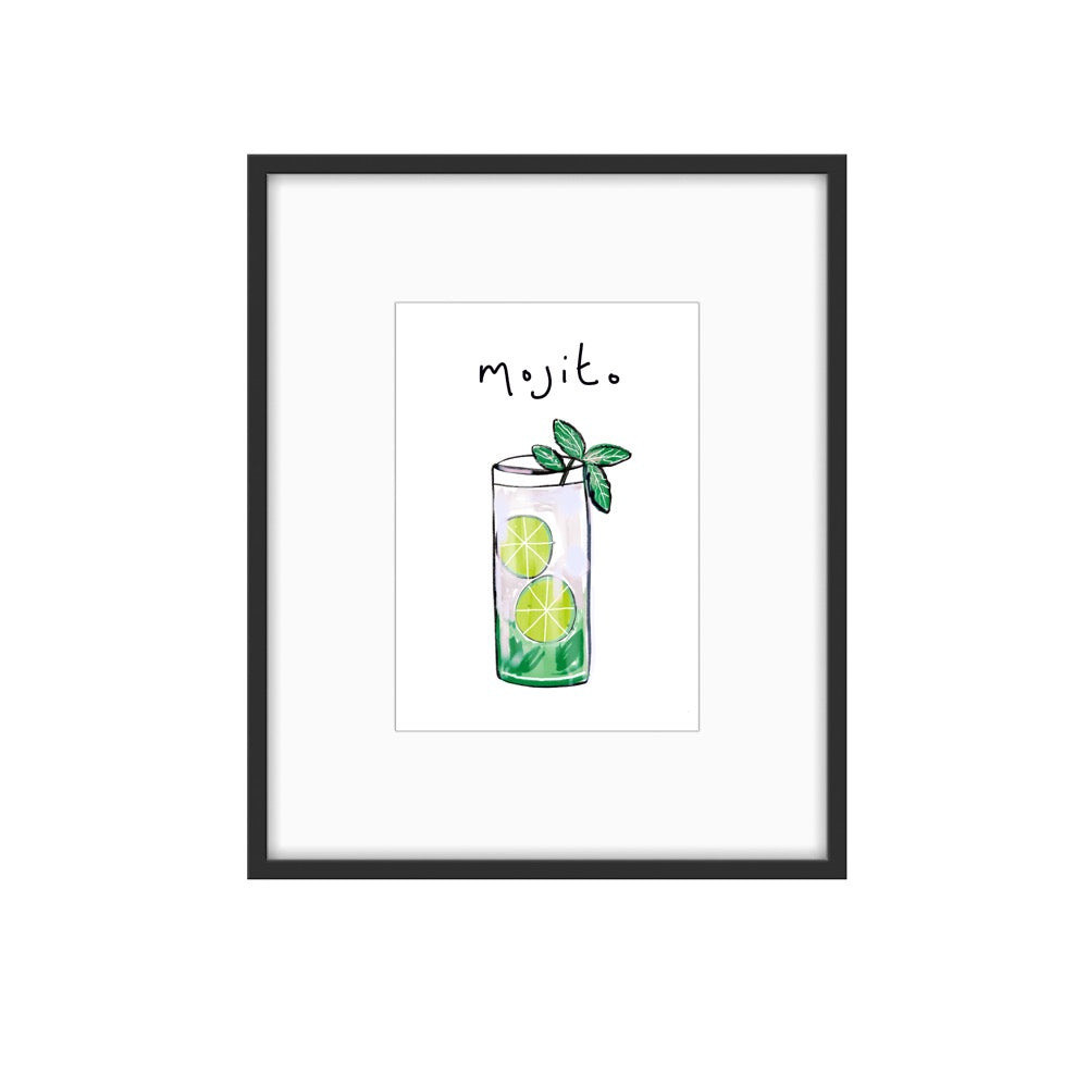 MOJITO - Line Drawing Cocktail Illustration