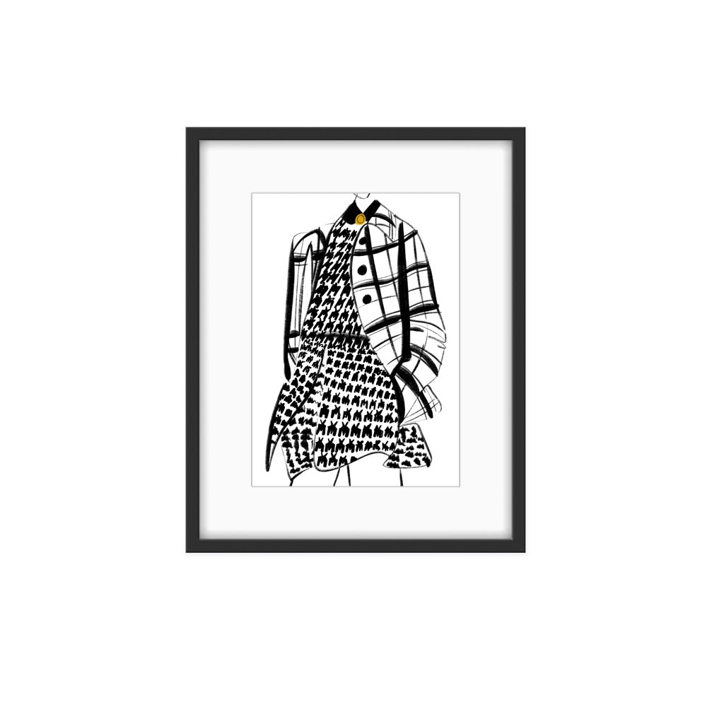 DOGTOOTH SUIT - Fashion Illustration Print