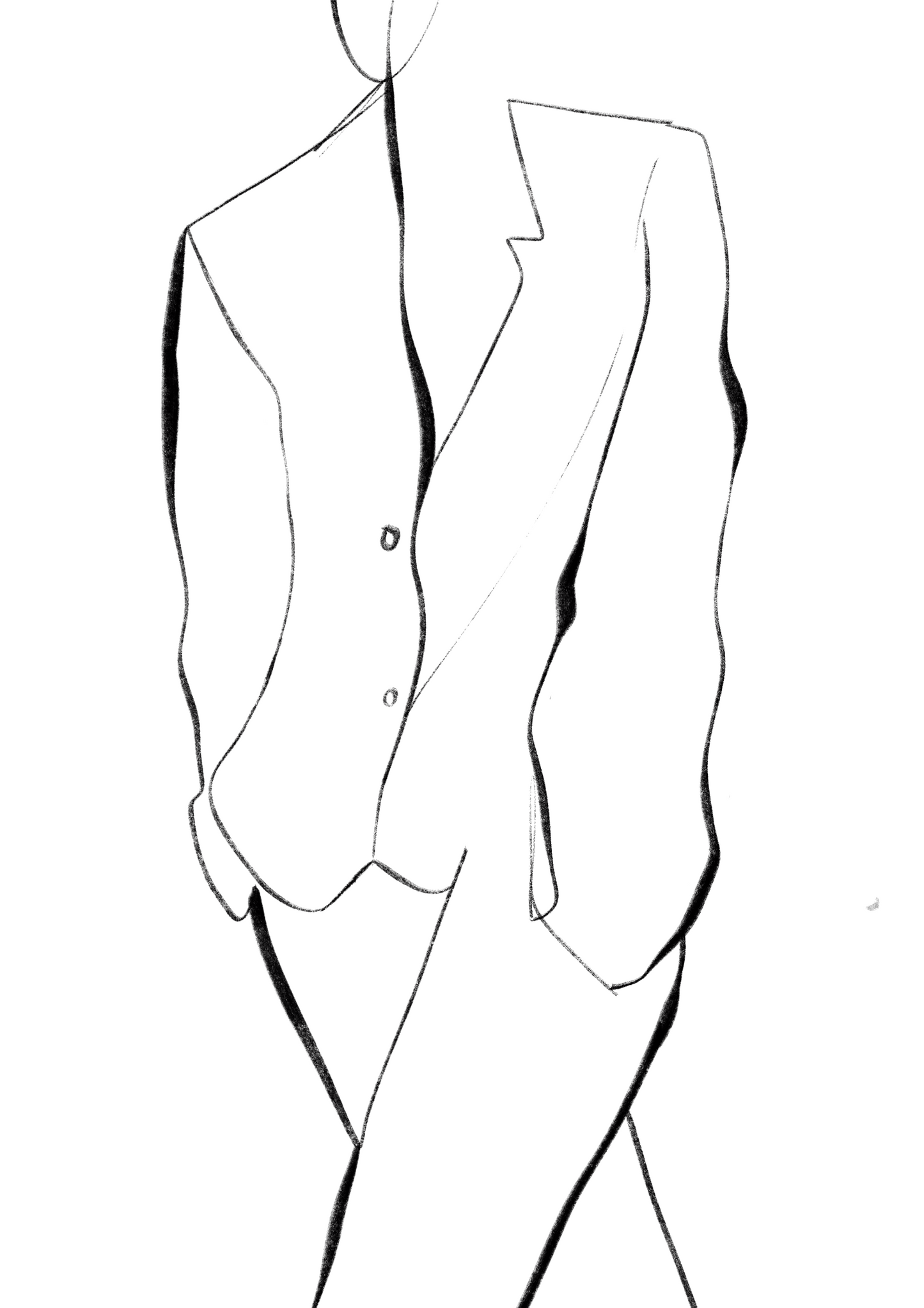 SUIT #3 - Fashion Illustration Print