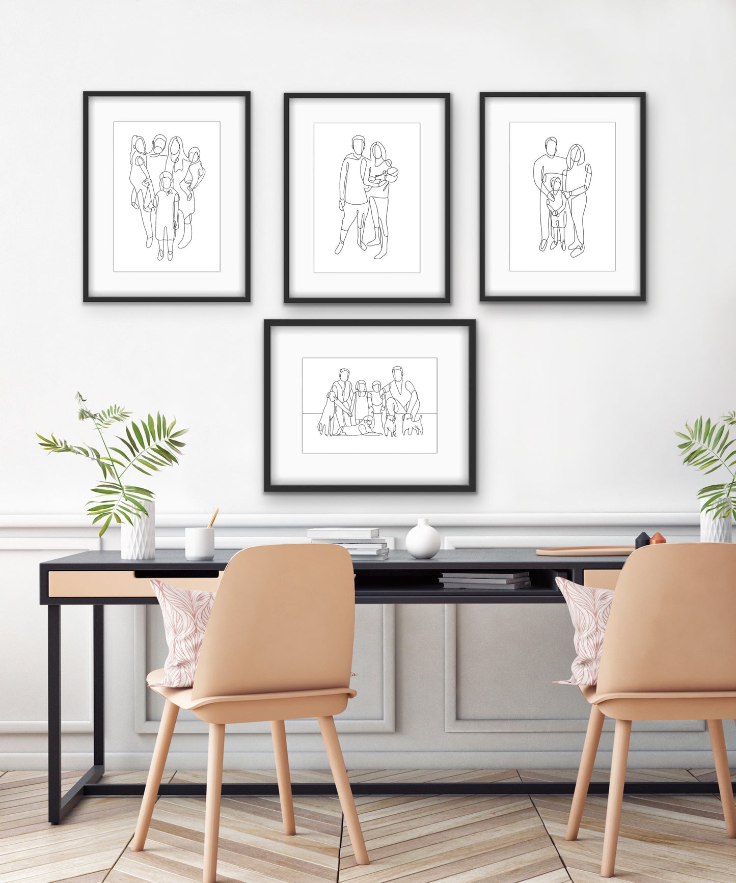 Bespoke Family Line Illustrations