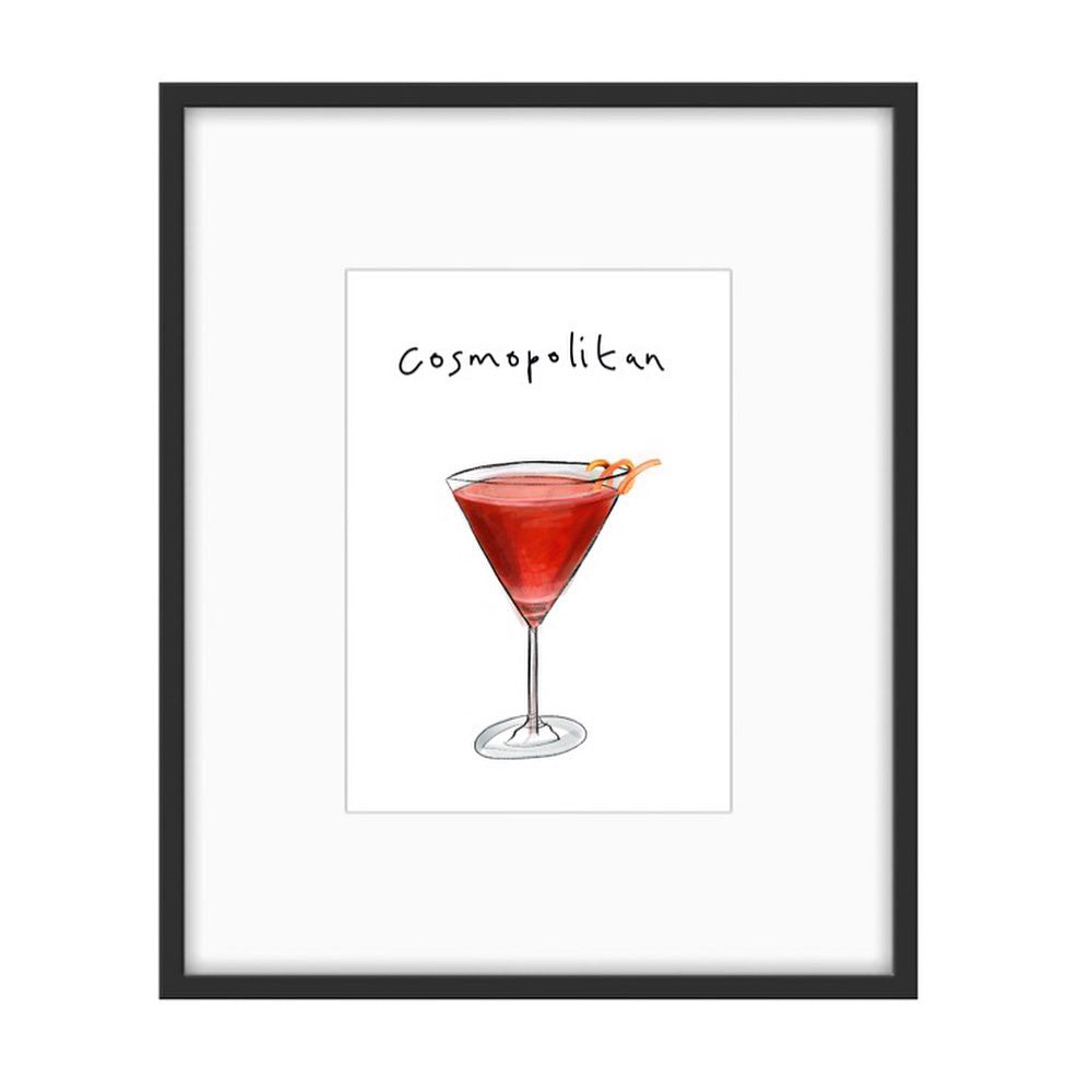 COSMOPOLITAN - Line Cocktail Drawing